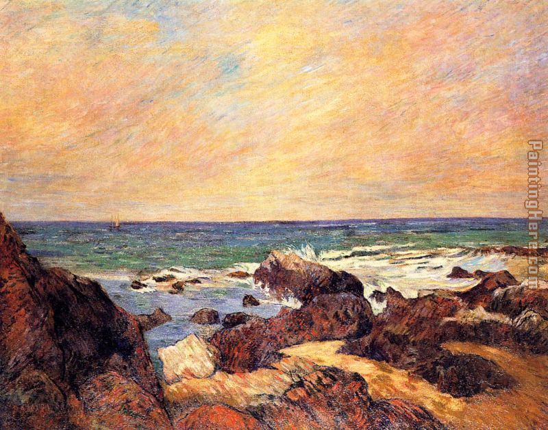 Paul Gauguin Rocks and Sea
